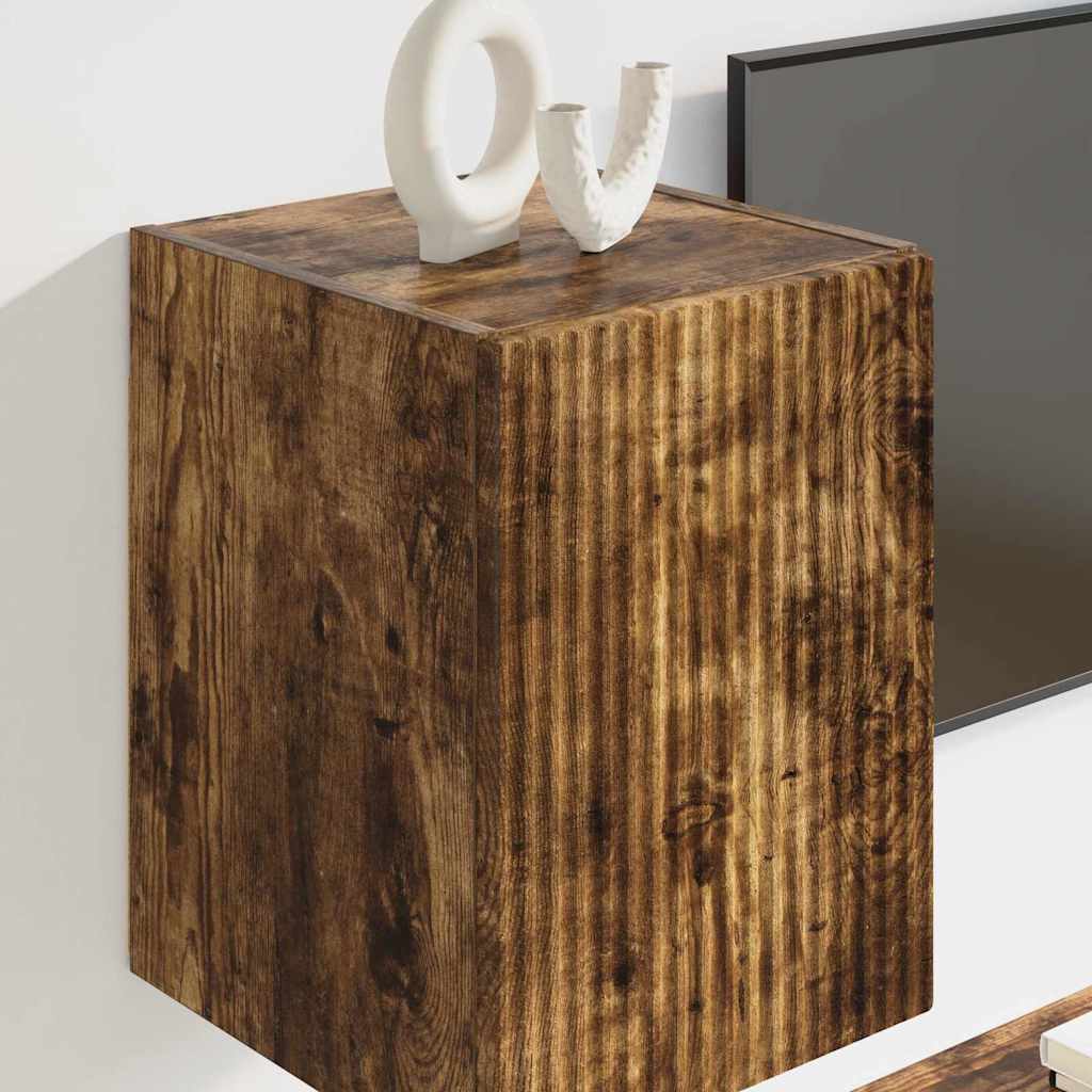 vidaXL TV-Wandschrank 2 pcs Geräucherte Eiche 30 x 31 x 40 cm