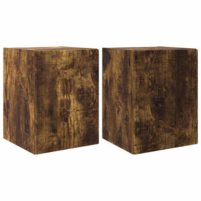 vidaXL TV-Wandschrank 2 pcs Geräucherte Eiche 30 x 31 x 40 cm