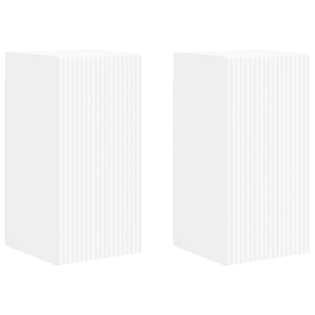 vidaXL TV-Wandschrank 2 pcs Weiß 30 x 31 x 60 cm Holzwerkstoff