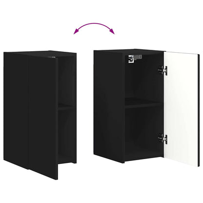 vidaXL TV-Wandschrank Schwarz 30 x 31 x 60 cm Holzwerkstoff