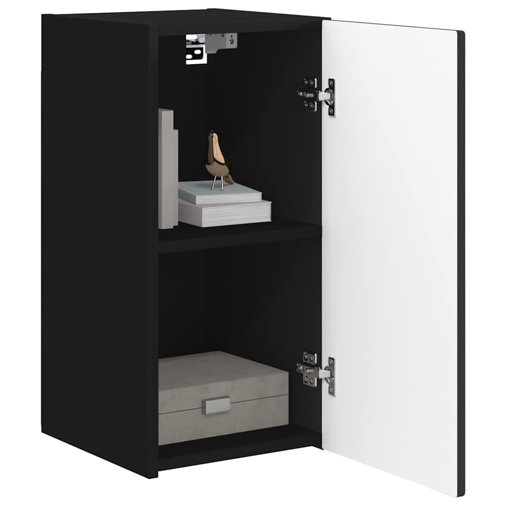 vidaXL TV-Wandschrank 2 pcs Schwarz 30 x 31 x 60 cm Holzwerkstoff