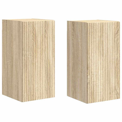 vidaXL TV-Wandschrank 2 pcs Sonoma 30 x 31 x 60 cm Holzwerkstoff