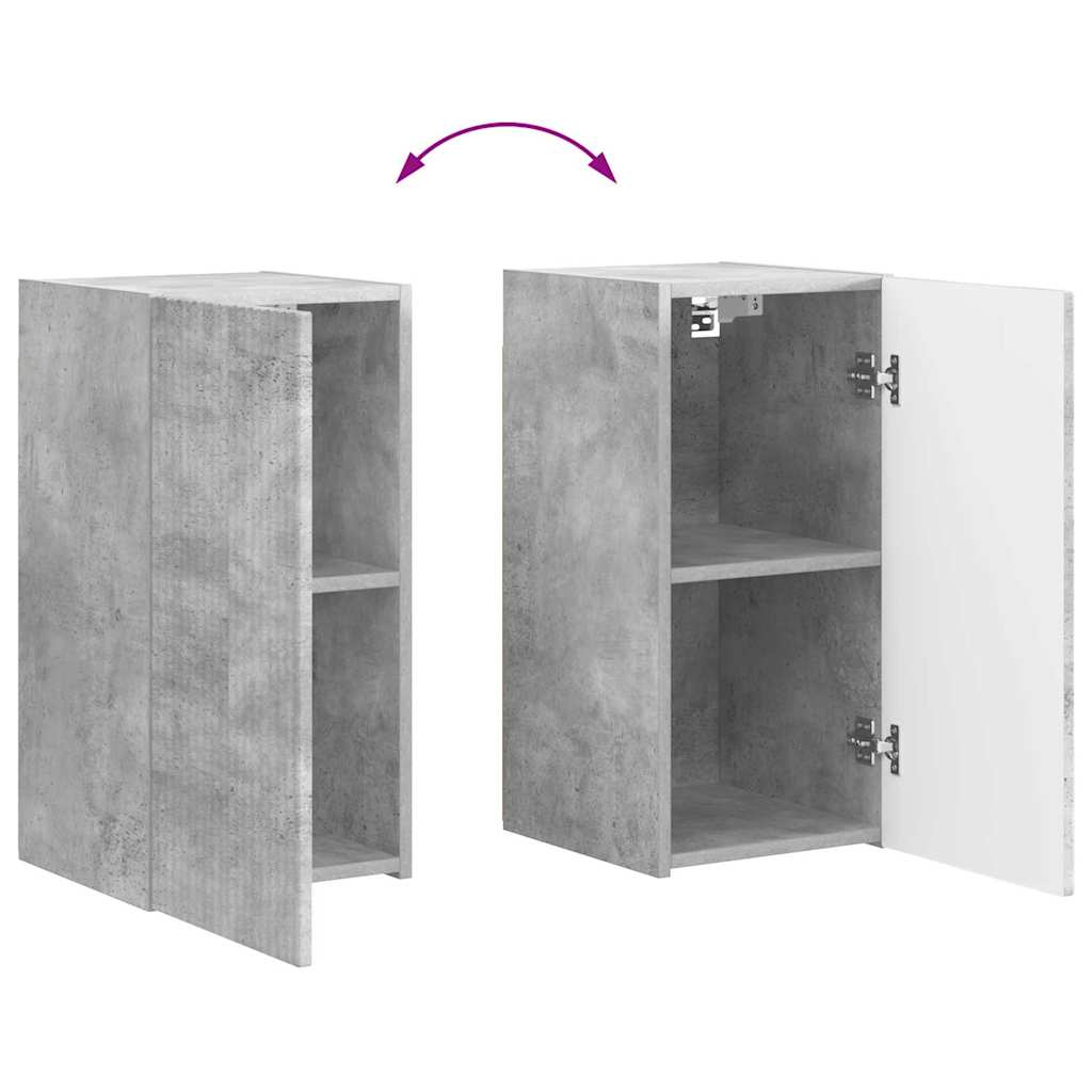 vidaXL TV-Wandschrank Wandmontiert Beton 30 x 31 x 60 cm Holzwerkstoff