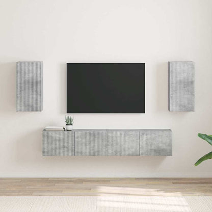 vidaXL TV-Wandschrank 2 pcs Beton 30 x 31 x 60 cm Holzwerkstoff