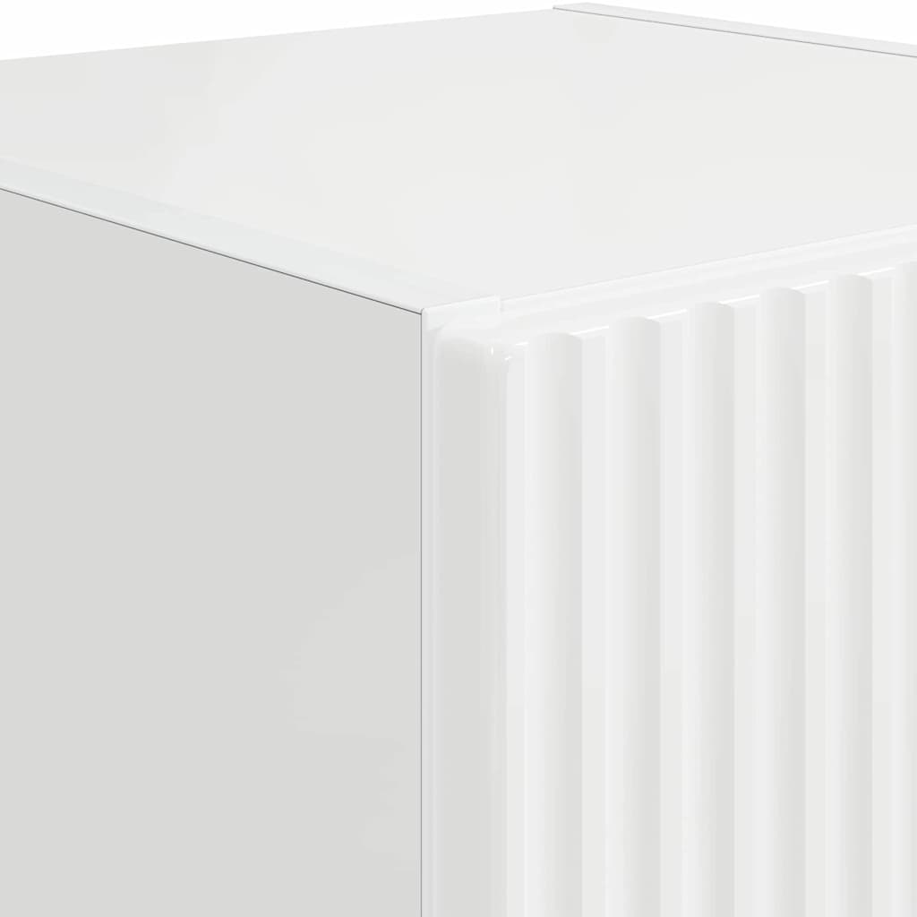 vidaXL TV-Wandschrank Glänzend Weiß 30 x 31 x 60 cm Holzwerkstoff
