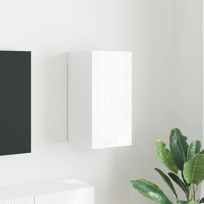 vidaXL TV-Wandschrank Glänzend Weiß 30 x 31 x 60 cm Holzwerkstoff
