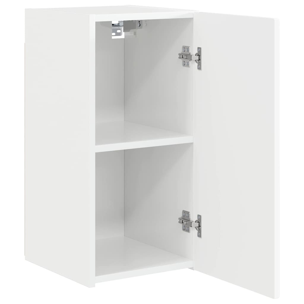 vidaXL TV-Wandschrank Glänzend Weiß 30 x 31 x 60 cm Holzwerkstoff