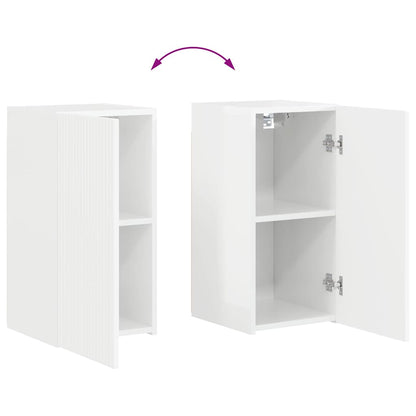 vidaXL TV-Wandschrank Glänzend Weiß 30 x 31 x 60 cm Holzwerkstoff