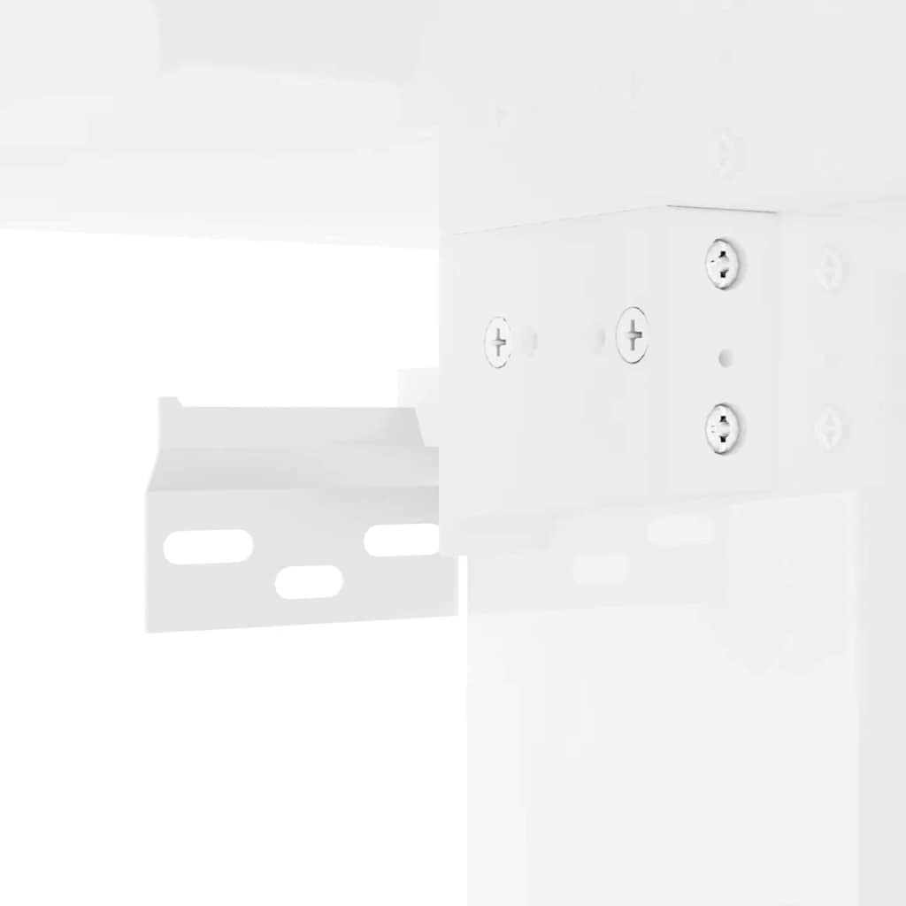 vidaXL TV-Wandschrank Wandmontiert 2 pcs Glänzend Weiß 30 x 31 x 60 cm