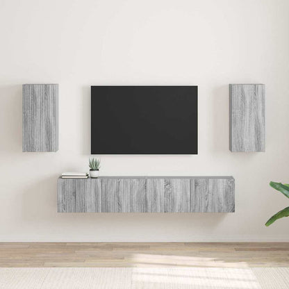 vidaXL TV-Wandschrank Wandmontiert 2 pcs Graues Sonoma 30 x 31 x 60 cm