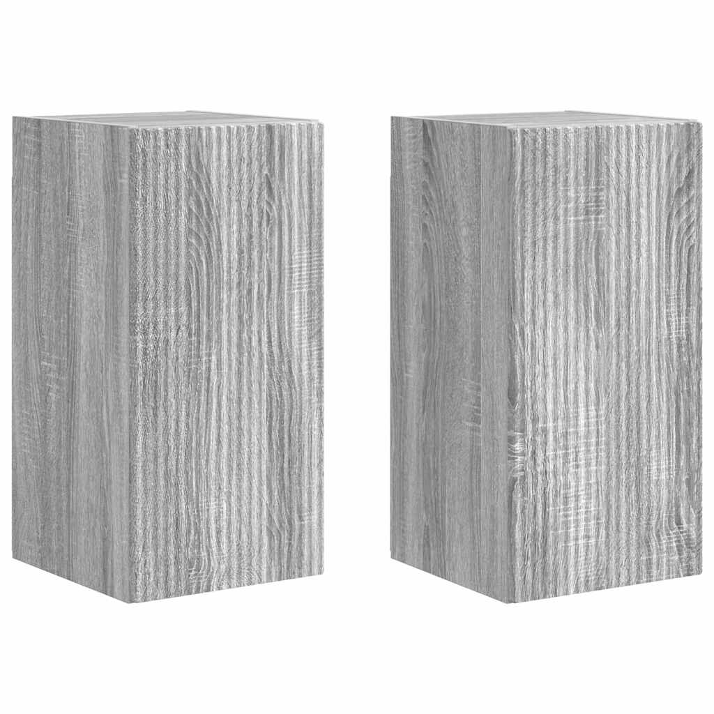 vidaXL TV-Wandschrank Wandmontiert 2 pcs Graues Sonoma 30 x 31 x 60 cm