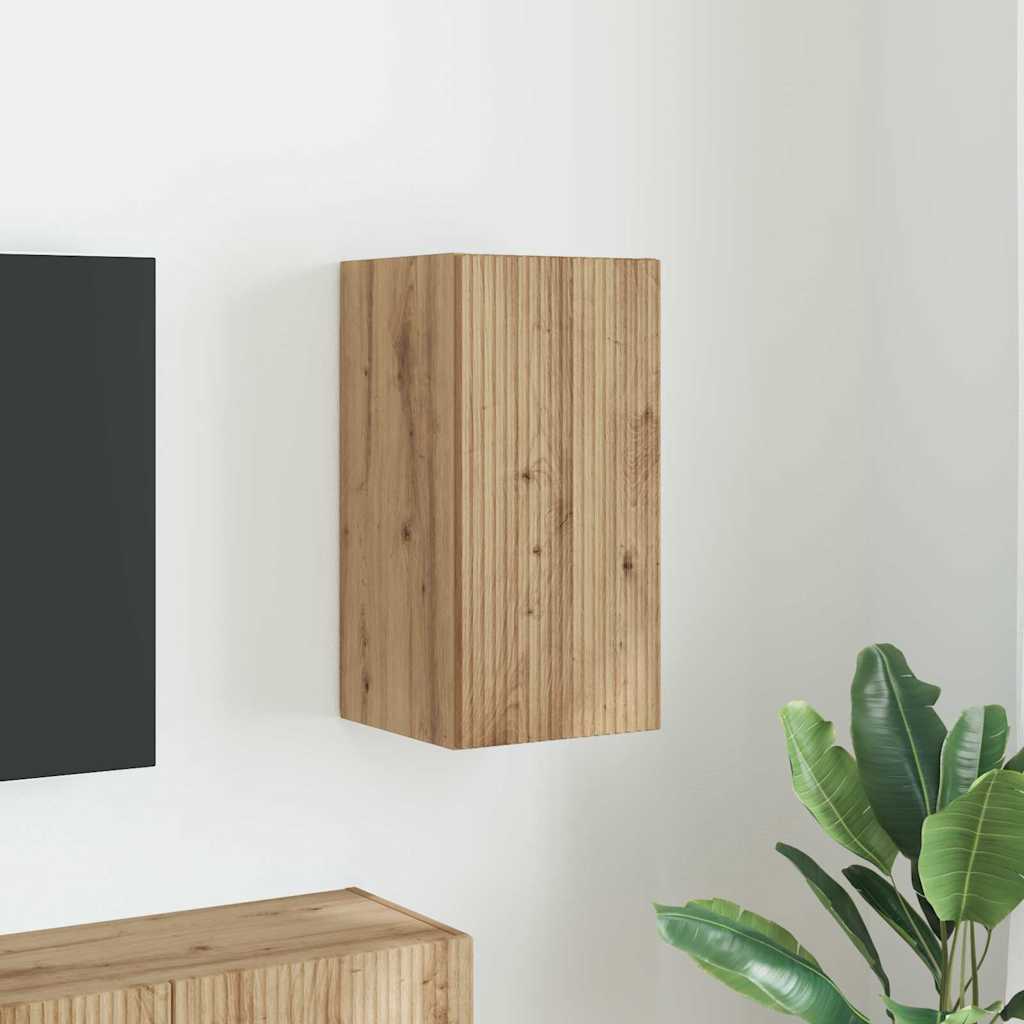 vidaXL TV-Wandschrank Wandmontiert Kunsthandwerk Eiche 30 x 31 x 60 cm