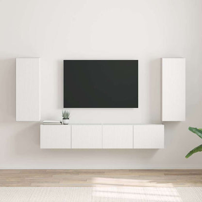 vidaXL TV-Wandschrank 2 pcs Weiß 30 x 31 x 80 cm Holzwerkstoff