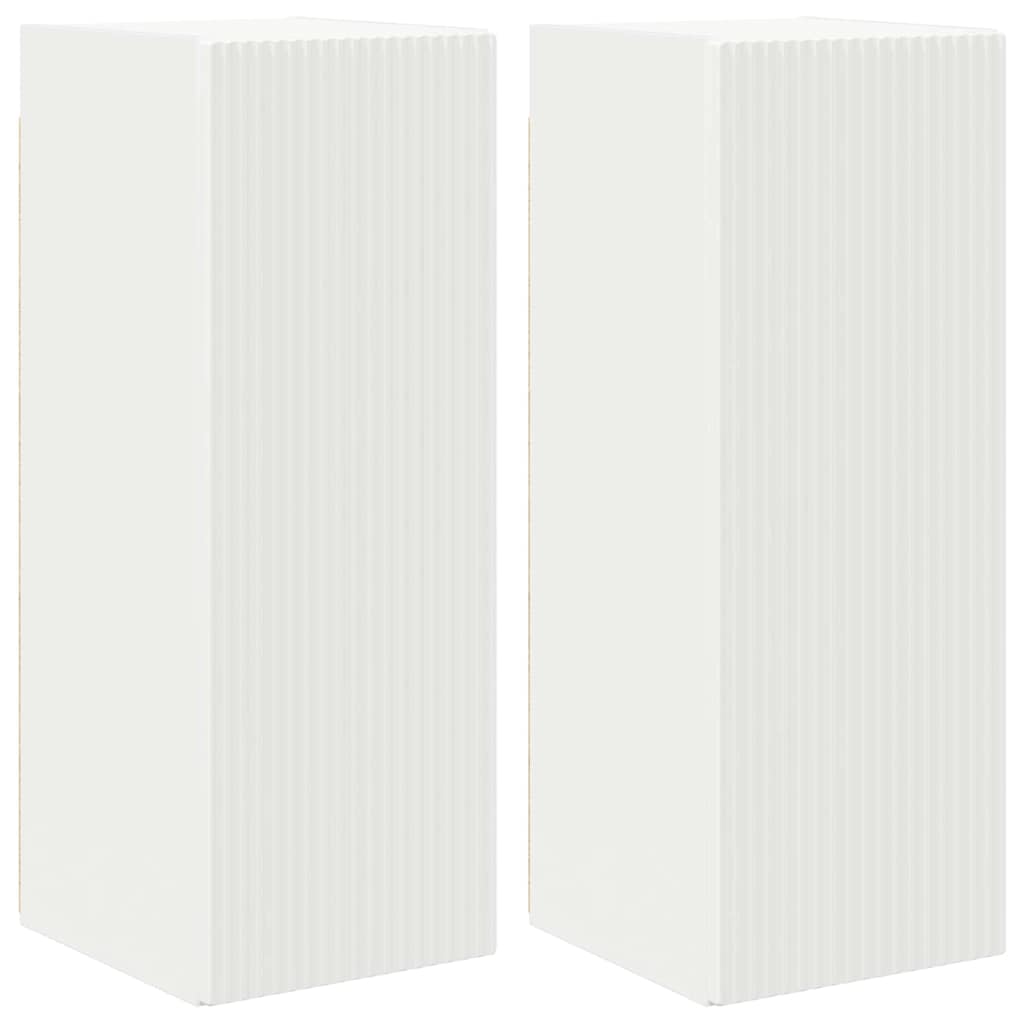vidaXL TV-Wandschrank 2 pcs Weiß 30 x 31 x 80 cm Holzwerkstoff