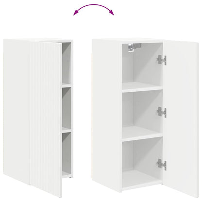 vidaXL TV-Wandschrank 2 pcs Weiß 30 x 31 x 80 cm Holzwerkstoff