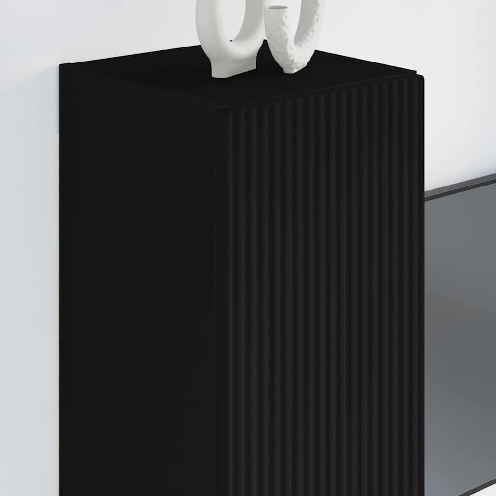 TV-Wandschrank Schwarz 30 x 31 x 80 cm Holzwerkstoff