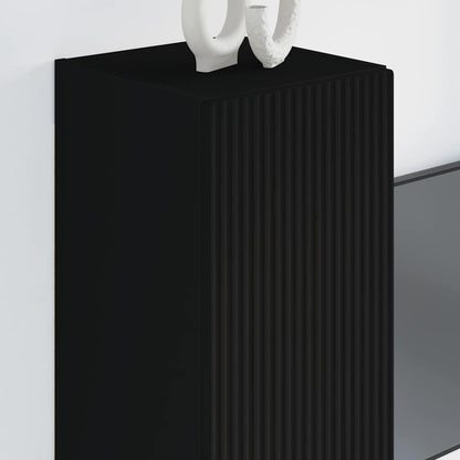 TV-Wandschrank Schwarz 30 x 31 x 80 cm Holzwerkstoff