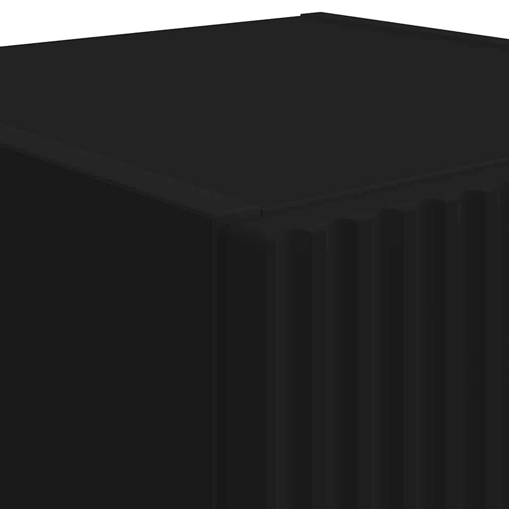 vidaXL TV-Wandschrank 2 pcs Schwarz 30 x 31 x 80 cm Holzwerkstoff