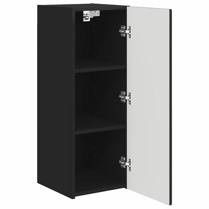 vidaXL TV-Wandschrank 2 pcs Schwarz 30 x 31 x 80 cm Holzwerkstoff