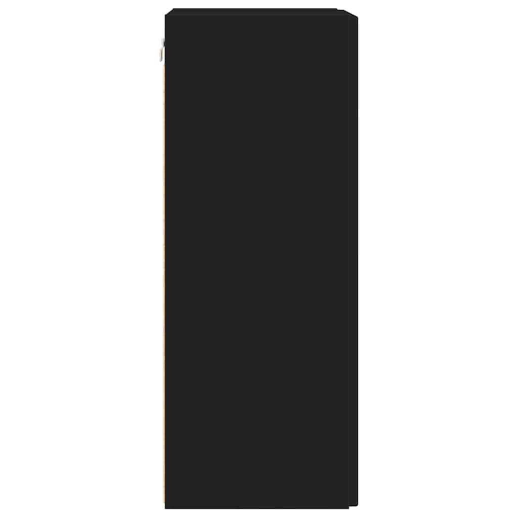 vidaXL TV-Wandschrank 2 pcs Schwarz 30 x 31 x 80 cm Holzwerkstoff