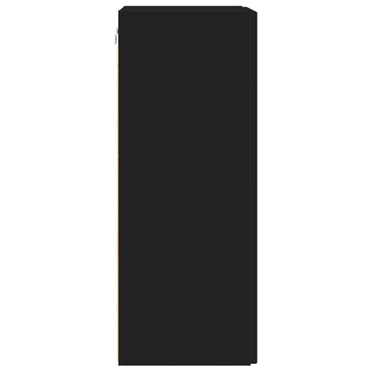 vidaXL TV-Wandschrank 2 pcs Schwarz 30 x 31 x 80 cm Holzwerkstoff