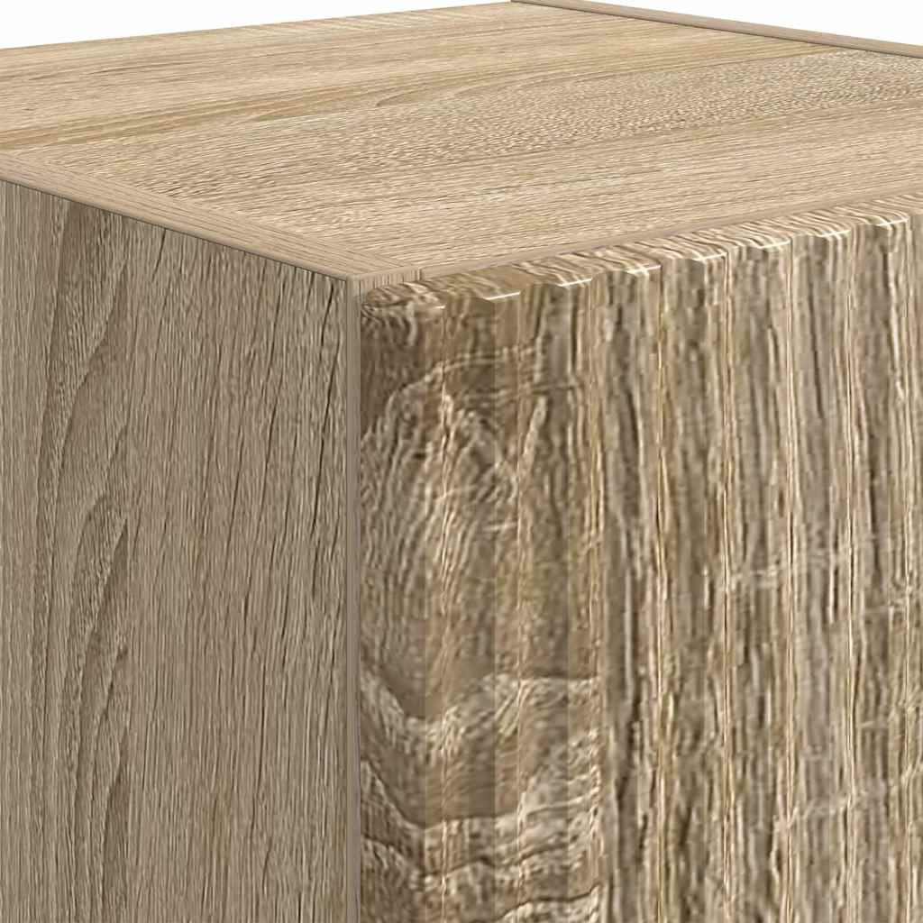 vidaXL TV-Wandschrank 2 pcs Sonoma 30 x 31 x 80 cm Holzwerkstoff