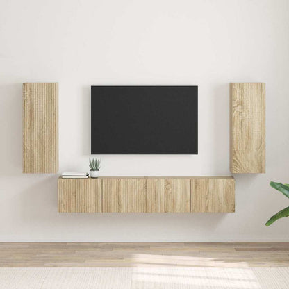vidaXL TV-Wandschrank 2 pcs Sonoma 30 x 31 x 80 cm Holzwerkstoff
