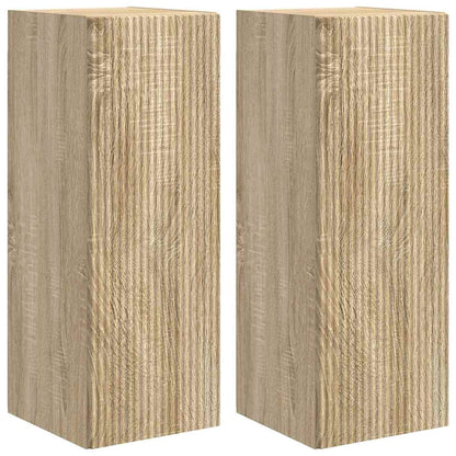 vidaXL TV-Wandschrank 2 pcs Sonoma 30 x 31 x 80 cm Holzwerkstoff