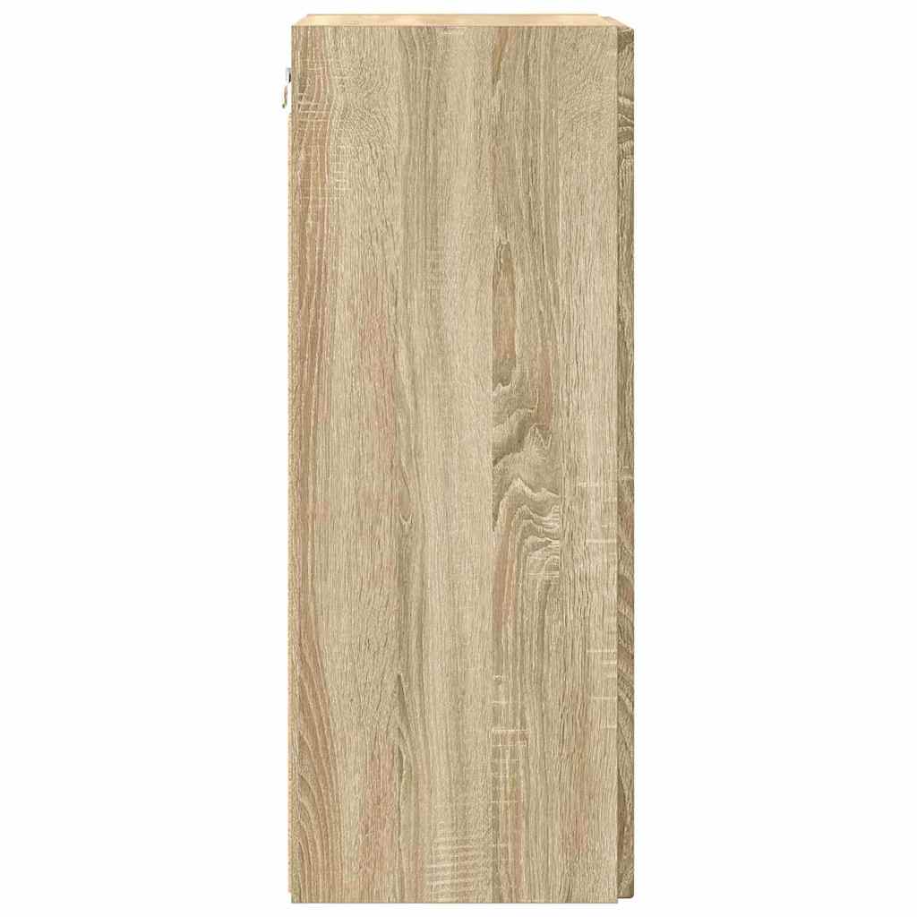 vidaXL TV-Wandschrank 2 pcs Sonoma 30 x 31 x 80 cm Holzwerkstoff