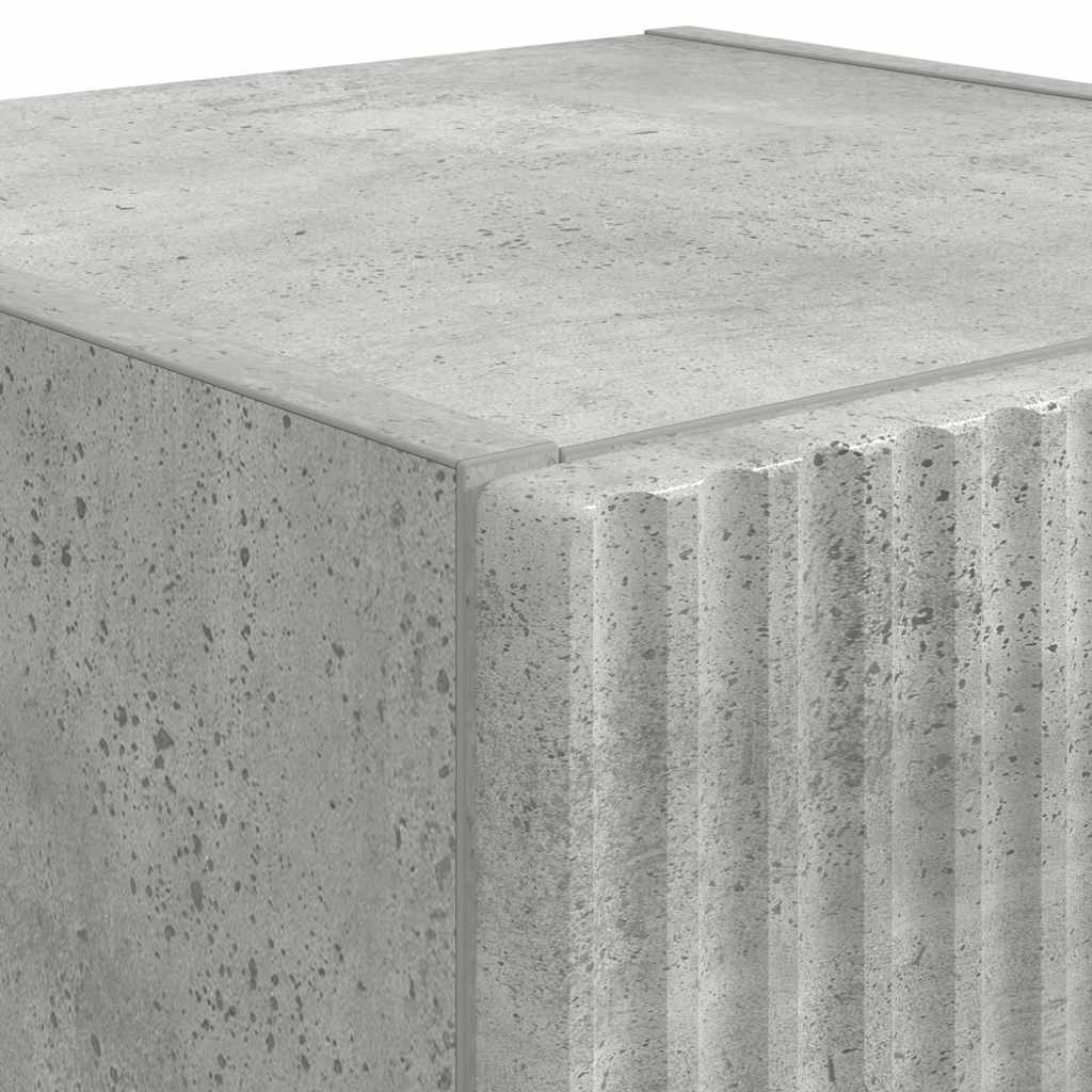 vidaXL TV-Wandschrank Wandmontiert Beton 30 x 31 x 80 cm Holzwerkstoff