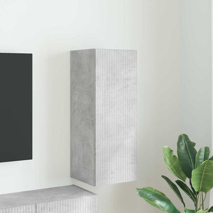 vidaXL TV-Wandschrank Wandmontiert Beton 30 x 31 x 80 cm Holzwerkstoff