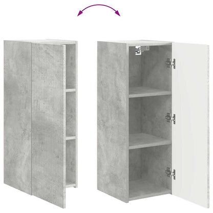 vidaXL TV-Wandschrank Wandmontiert Beton 30 x 31 x 80 cm Holzwerkstoff