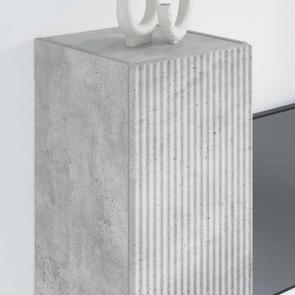 vidaXL TV-Wandschrank 2 pcs Beton 30 x 31 x 80 cm Holzwerkstoff