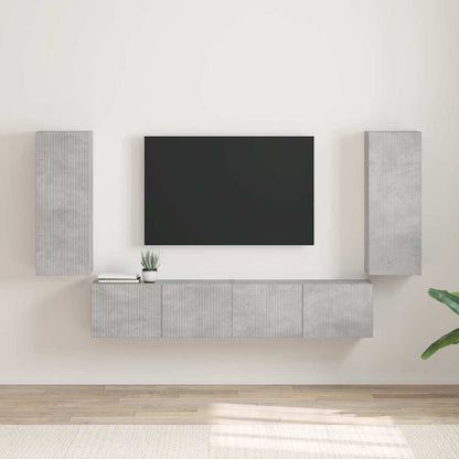 vidaXL TV-Wandschrank 2 pcs Beton 30 x 31 x 80 cm Holzwerkstoff
