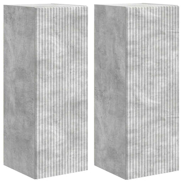vidaXL TV-Wandschrank 2 pcs Beton 30 x 31 x 80 cm Holzwerkstoff