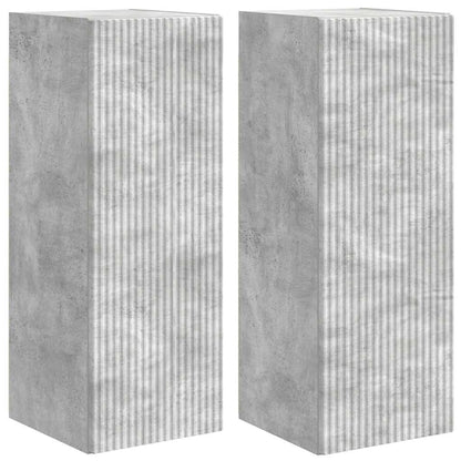 vidaXL TV-Wandschrank 2 pcs Beton 30 x 31 x 80 cm Holzwerkstoff