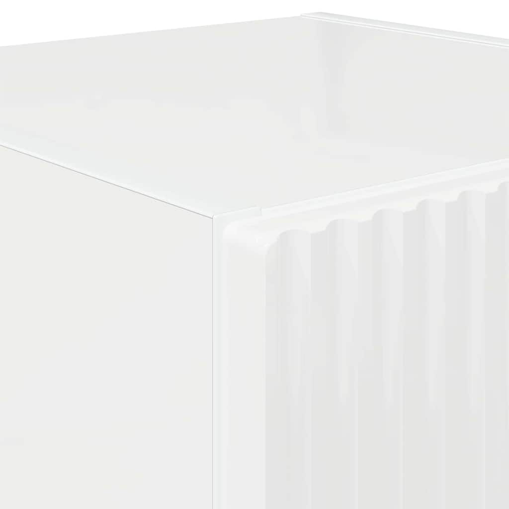vidaXL TV-Wandschrank Wandmontiert 2 pcs Glänzend Weiß 30 x 31 x 80 cm