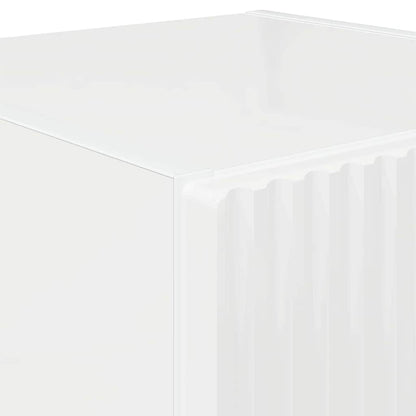 vidaXL TV-Wandschrank Wandmontiert 2 pcs Glänzend Weiß 30 x 31 x 80 cm