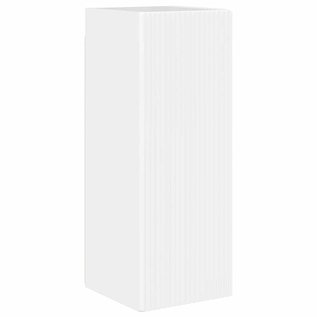 vidaXL TV-Wandschrank Wandmontiert 2 pcs Glänzend Weiß 30 x 31 x 80 cm