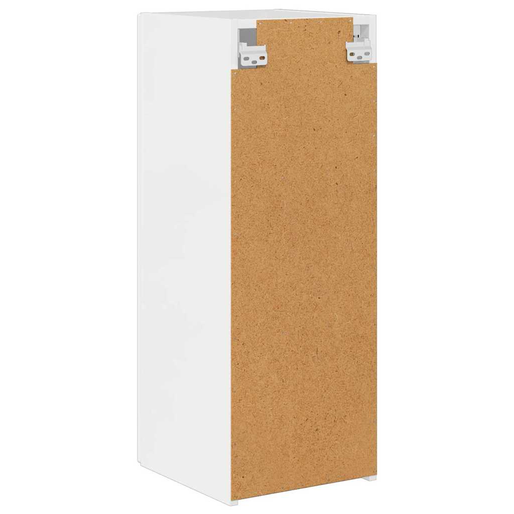 vidaXL TV-Wandschrank Wandmontiert 2 pcs Glänzend Weiß 30 x 31 x 80 cm