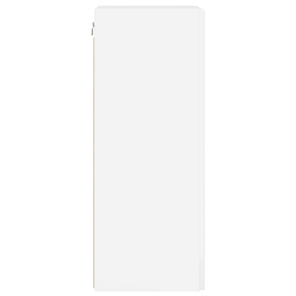 vidaXL TV-Wandschrank Wandmontiert 2 pcs Glänzend Weiß 30 x 31 x 80 cm