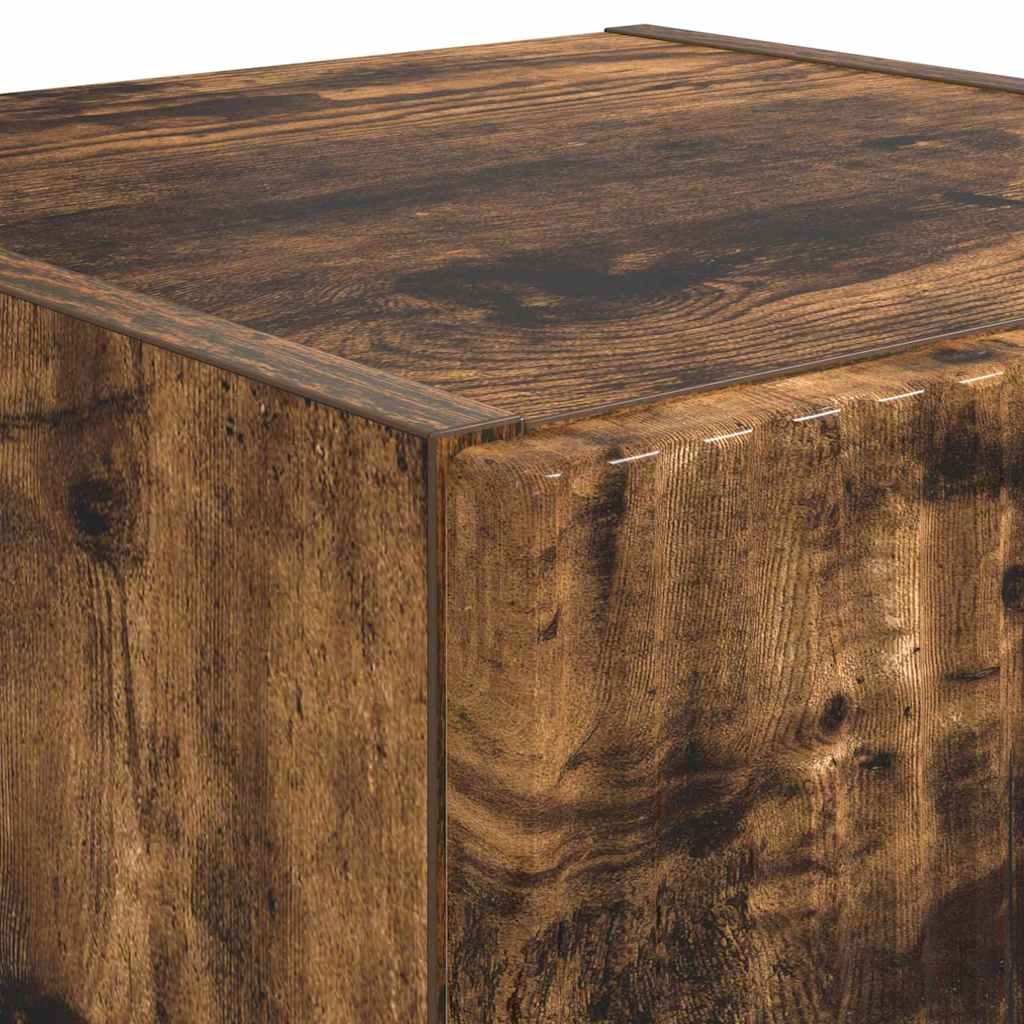 vidaXL TV-Wandschrank Geräucherte Eiche 30 x 31 x 80 cm Holzwerkstoff