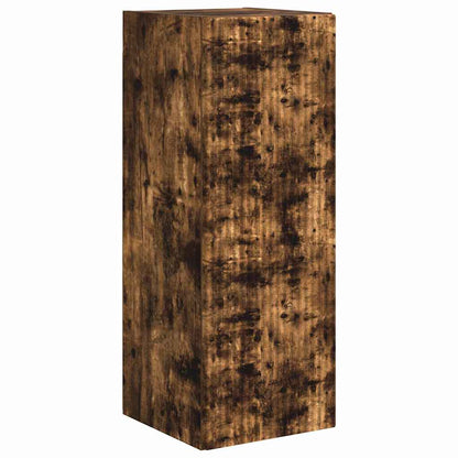 vidaXL TV-Wandschrank Geräucherte Eiche 30 x 31 x 80 cm Holzwerkstoff