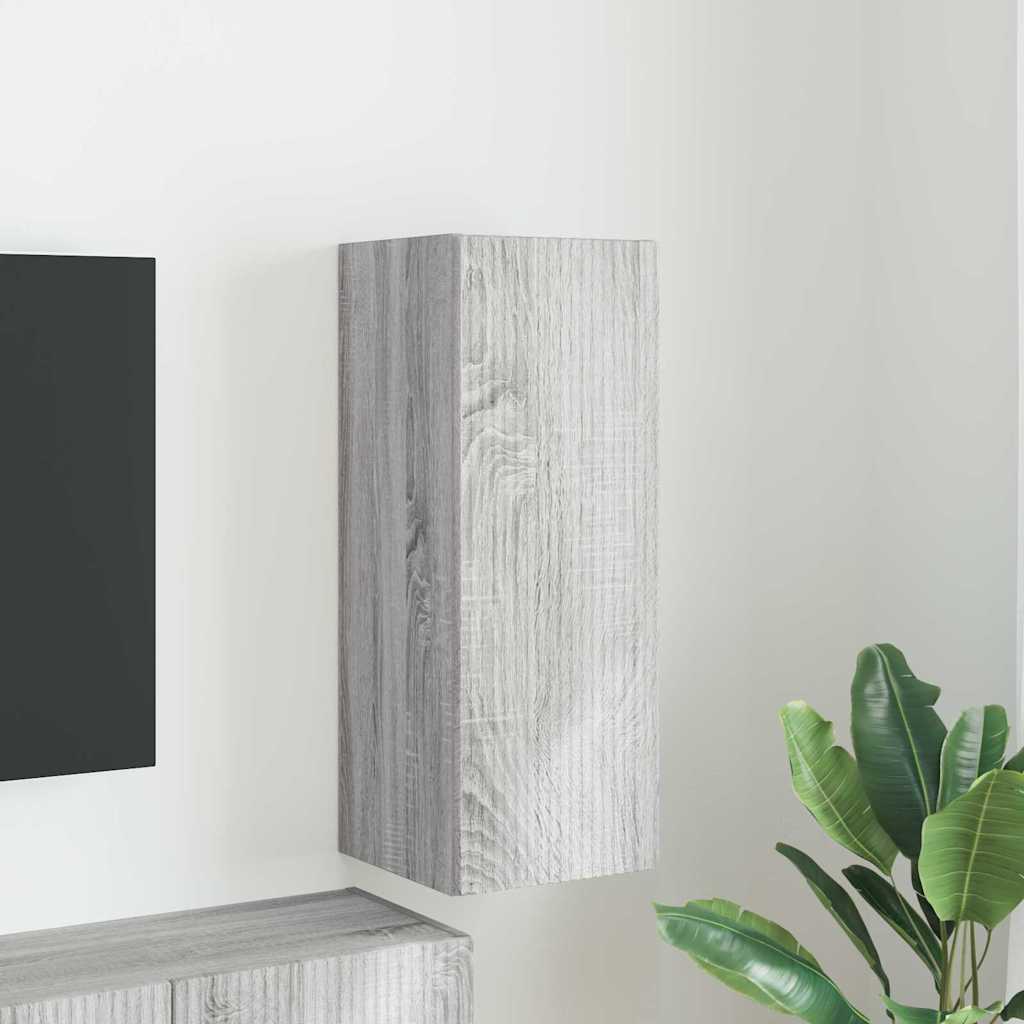 vidaXL TV-Wandschrank Graues Sonoma 30 x 31 x 80 cm Holzwerkstoff