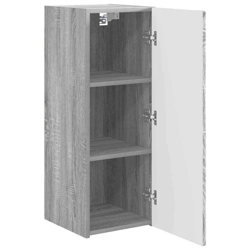 vidaXL TV-Wandschrank Wandmontiert 2 pcs Graues Sonoma 30 x 31 x 80 cm