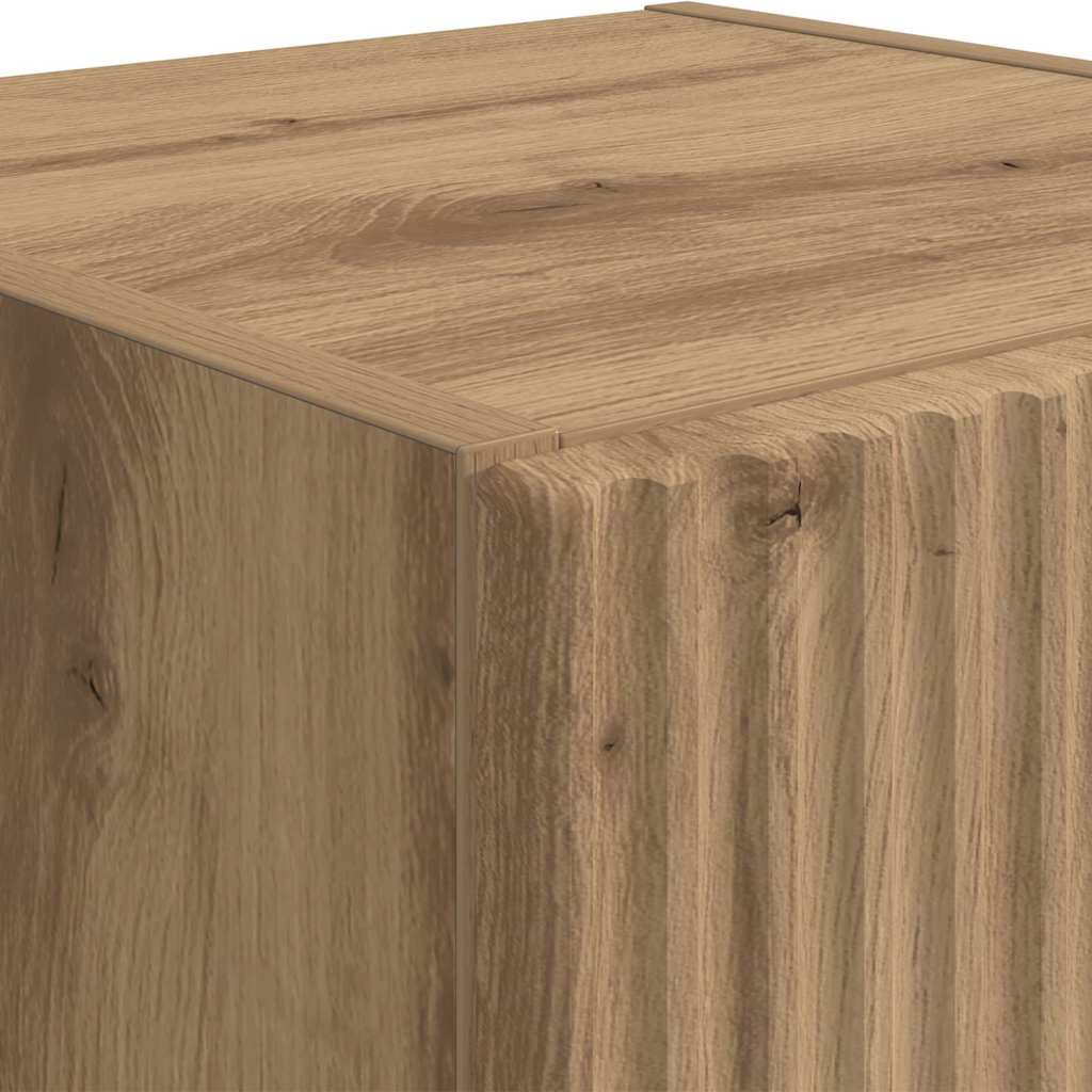 vidaXL TV-Wandschrank Wandmontiert Kunsthandwerk Eiche 30 x 31 x 80 cm