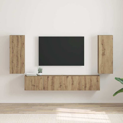 vidaXL TV-Wandschrank 2 pcs Kunsthandwerk Eiche 30 x 31 x 80 cm