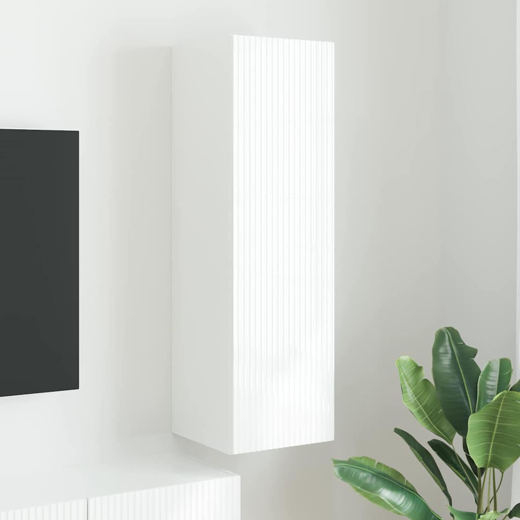 vidaXL TV-Wandschrank Wandmontiert Weiß 30 x 31 x 100 cm Holzwerkstoff