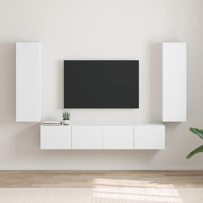 vidaXL TV-Wandschrank 2 pcs Weiß 30 x 31 x 100 cm Holzwerkstoff