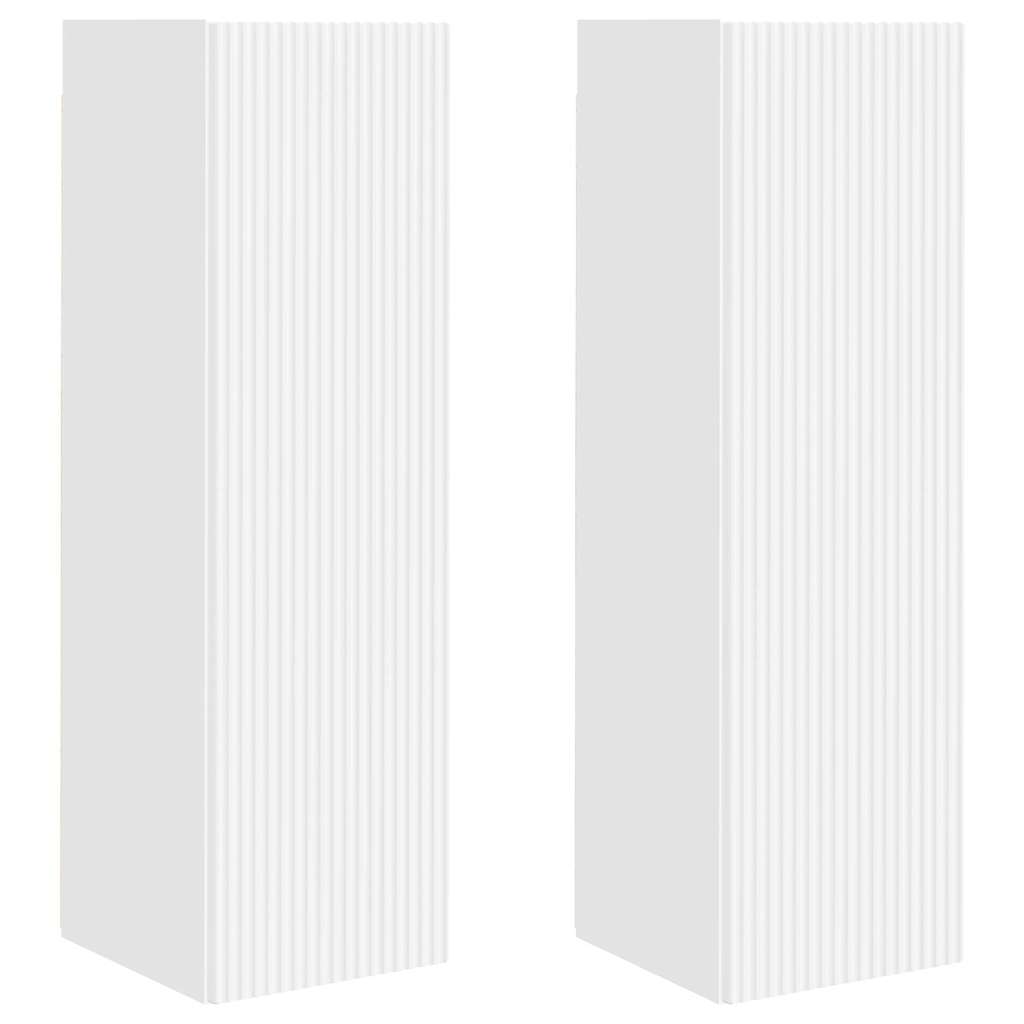 vidaXL TV-Wandschrank 2 pcs Weiß 30 x 31 x 100 cm Holzwerkstoff